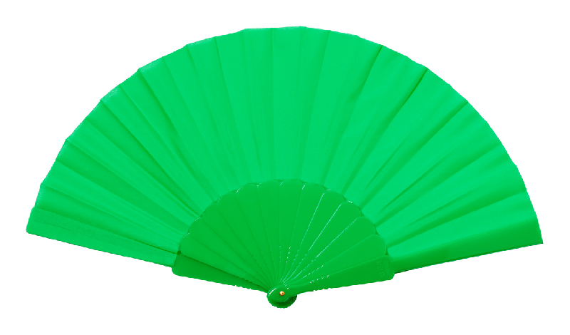 Éventail en polyester RPET - nervures en PP - couleur verte - 47 g_0