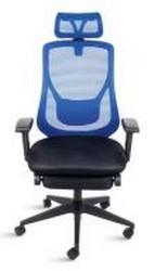 Fauteuil synchrone en maille avec appui-tête réglable, repose-jambes télescopique et accoudoirs ajustables - ProRelax_0
