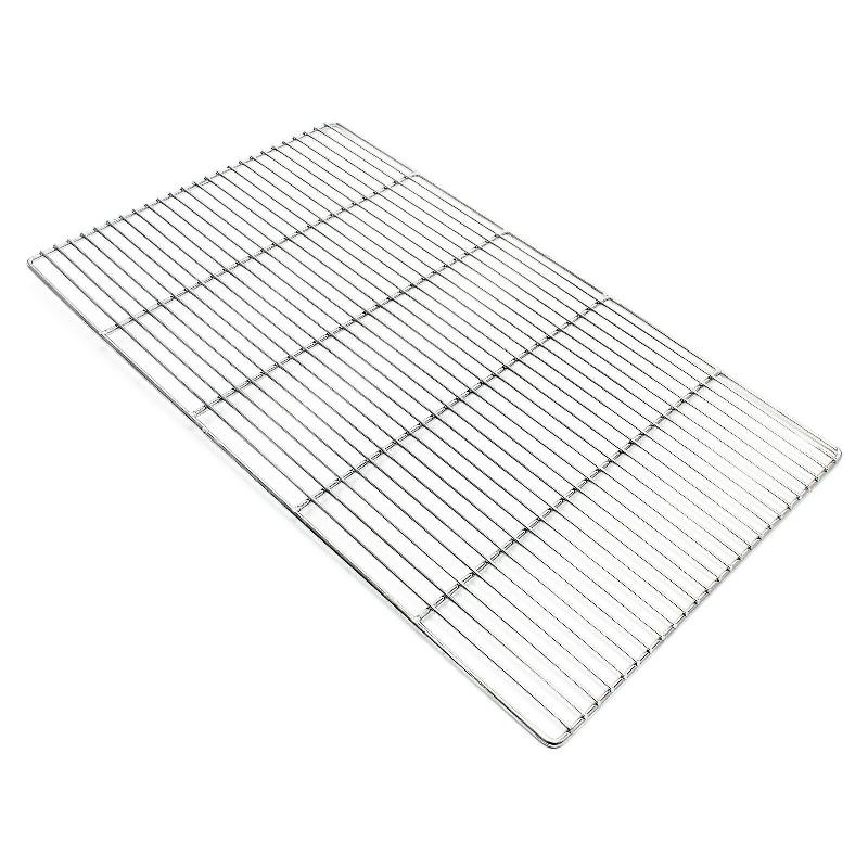 Grille en acier inoxydable carrée 67 x 40 cm - Accessoire barbecue - Résistante et facile à nettoyer_0