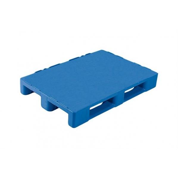 Palette hygiénique Rolléco - L 1200 x l 800 - 3 semelles - Couleur : Bleu - Résistante aux températures extrêmes_0