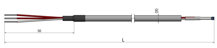 Sonde à résistance filaire RTD en silicone (SIL/SIL) - PC60 - Pt100, Pt500, Pt1000_0