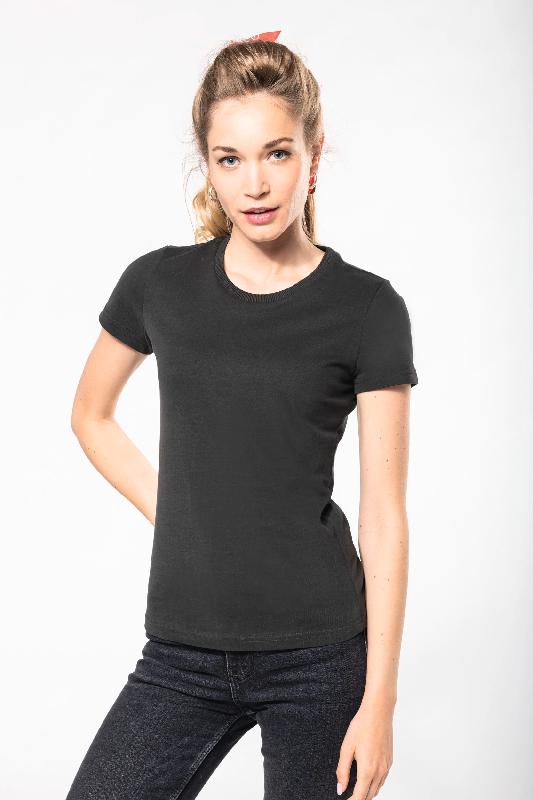 T-shirt vintage manches courtes femme - Réf: KV2107 - 100% coton - Effet vieilli unique - Kariban_0