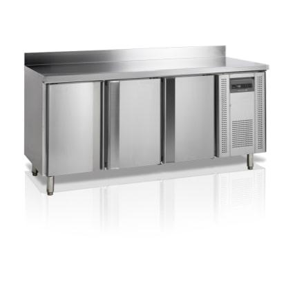 Timbre desserte réfrigérée inox avec dosseret 3 portes profondeur 700 - 417 litres - CK7310_0