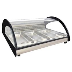 Vitrine d’exposition réfrigérée pour poisson. 3 gn de comptoir - 1020x890x435 mm - 300 W 230/1V - 24F65M36 Eurast - gris inox 24F65M36_0
