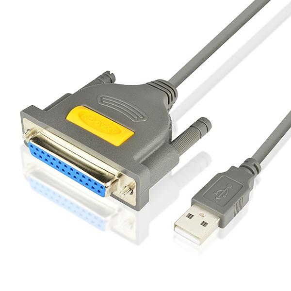 Câble d'imprimante AXAGON ADP-1P25 - USB 2.0 vers DB25 - 1,5 m - Gris_0