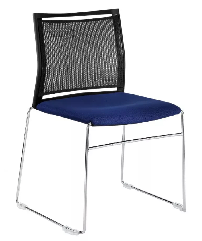 Chaise visiteur empilable So Crémone - structure acier chromé - garantie 3 ans - modèle P01_0
