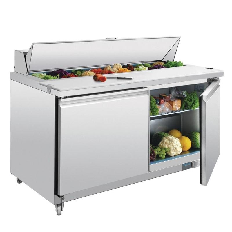 Comptoir de préparation réfrigéré 2 portes 527L - série U GD883 - 2°C à 8°C_0