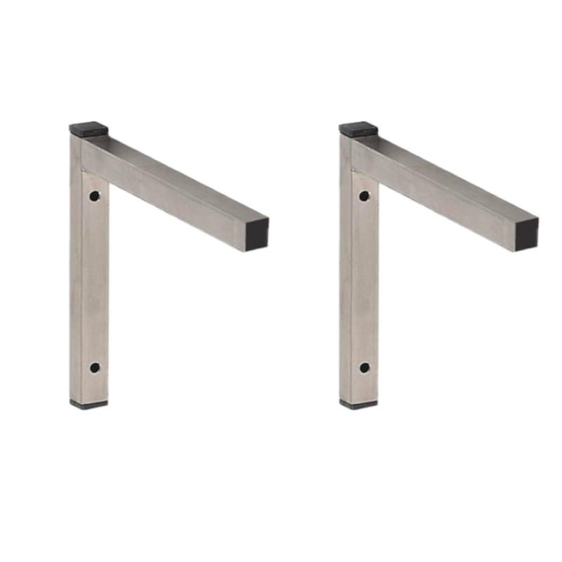 Console inox supplémentaire - AISI 430 - robustes et design pour étagères murales - finition brossée ou satinée - TECHNITALIA_0