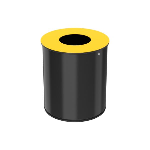 Corbeille de tri sélectif 15 litres - NEOTRI - Couvercle jaune colza - Marque Rossignol_0