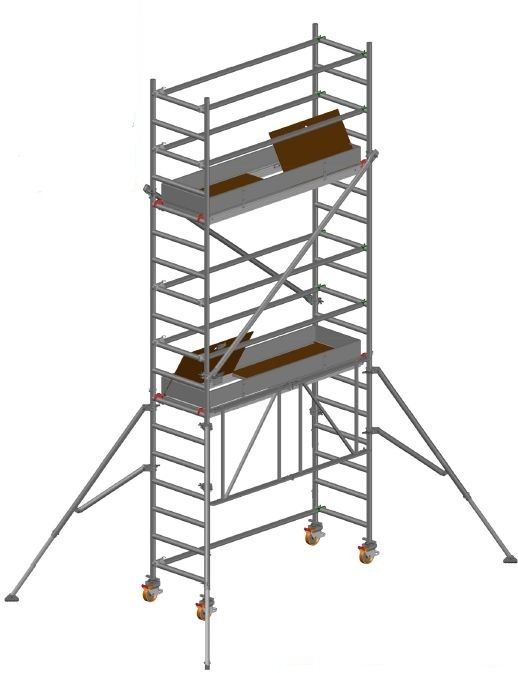 Échafaudage roulant nova - fortal sa - charge d’exploitation 200 kg/m²_0