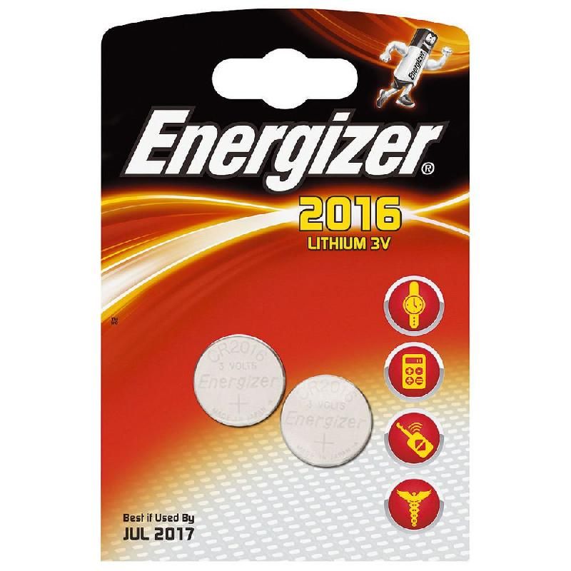 ENERGIZER PILE BOUTON LITHIUM - CR2016 - 3V (PRIX UNITAIRE)