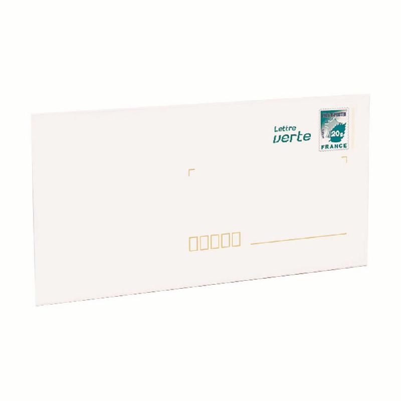 Prêt-à-Poster - Lettre Verte - 20g - Format DL - Enveloppes à fenêtre en  lot de 100