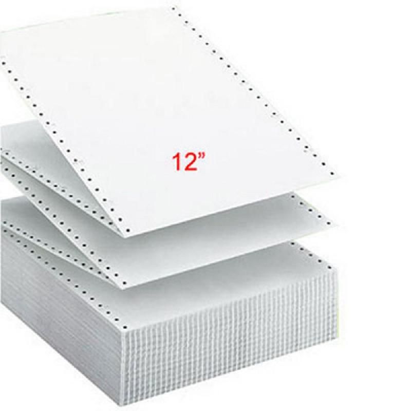 EXACOMPTA PAPIER LISTING - CARTON DE 1000 FEUILLES - FORMAT 240 X 305 MM / 12'' (107 G) - COULEUR BLANC