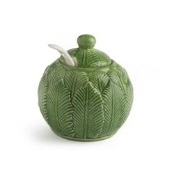 Excelsa sucrier / fromagerie Foliage céramique 20 cl vert - vert céramique 63856_0