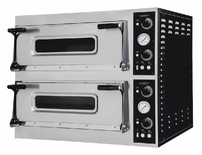 Four à pizza professionnel 13,8 kw plaques double 2 x 4 pizzas - 7485.0040_0