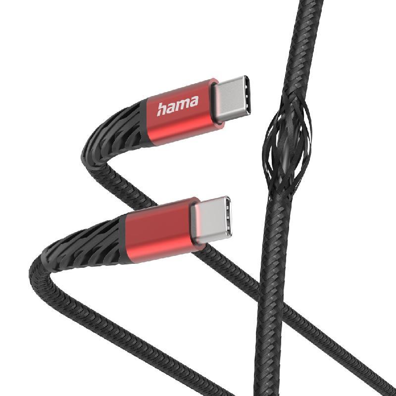 Hama Extreme Câble USB 1,5 m USB 2.0 USB C Noir, Rouge - multicolore 00201542_0