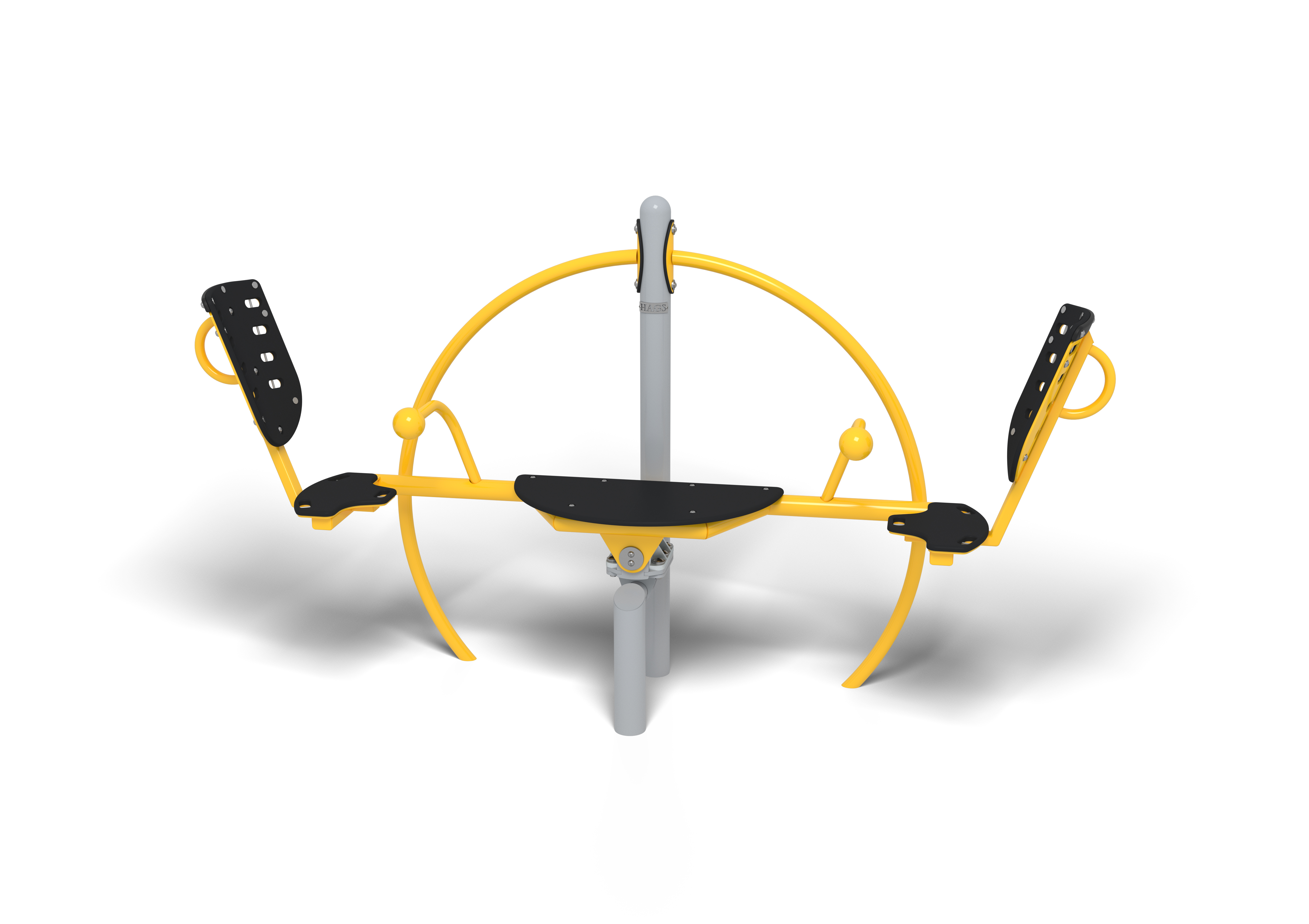 Jeu sur ressort Dennis Inclusive Seesaw pour aires de jeux - réf 8097801 - Hags - Jaune - Scellement béton_0
