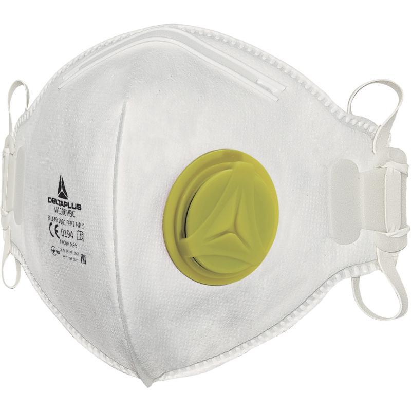 Masque respiratoire pliable jetable ffp2+valve - DELTA PLUS - m1200vpc - 473045_0