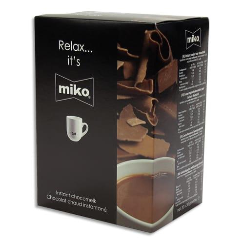 Miko cafe boîte de 20 sachets individuels de chocolat de 30g, contient du lait en poudre_0