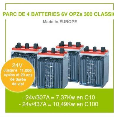 Parc de 4 batteries opzs tab classic 307 ah 6v (24v)_0