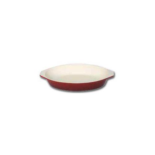 PLAT À GRATIN OVALE ROUGE EN FONTE PROFESSIONNEL VOGUE - 140 X 195 MM