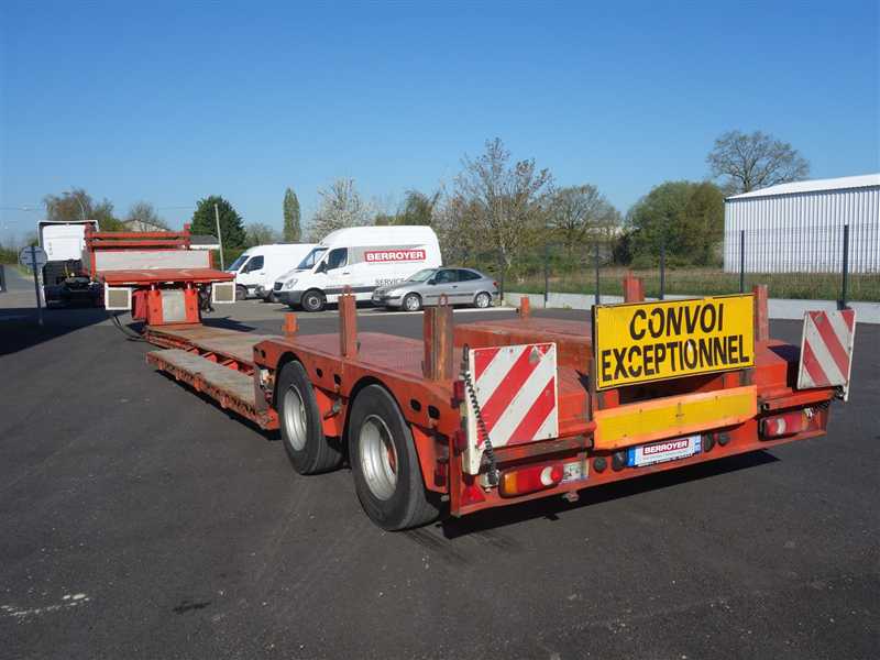 Remorque porte-engins Faymonville - Référence 6395 - Extra surbaissée extensible jusqu'à 10m - 2 essieux SAF directionnels - PTC 39T_0