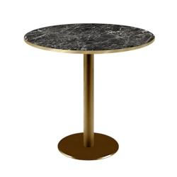 Restootab - Table Ø70cm Rome bistrot marbre noir brillant - noir TB-ROM2-R70M-MB.NRBR-LAI_0