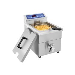 Royal Catering - Royal Catering Friteuse à Induction 10L, 3.500W, 60-200°C, avec Vanne de Vidange et Minuterie Electrique Professionnelle Horeca - 4_0