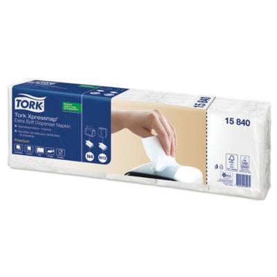 Serviettes Premium Tork Xpressnap® N4, pliage 1/4, le paquet de 500 serviettes, 15840_0