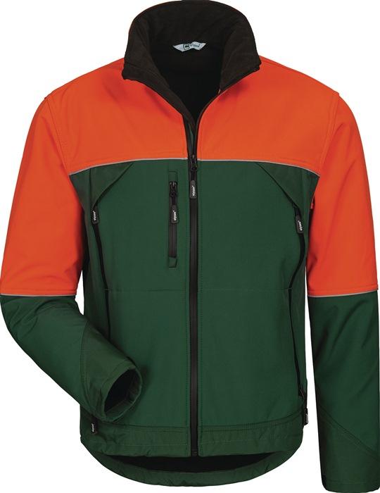 Veste de travail Softshell forestier SANDDORN XXL - verte/orange - 96% polyester, 4% élasthanne, laminé 3 couches - ELYSEE_0