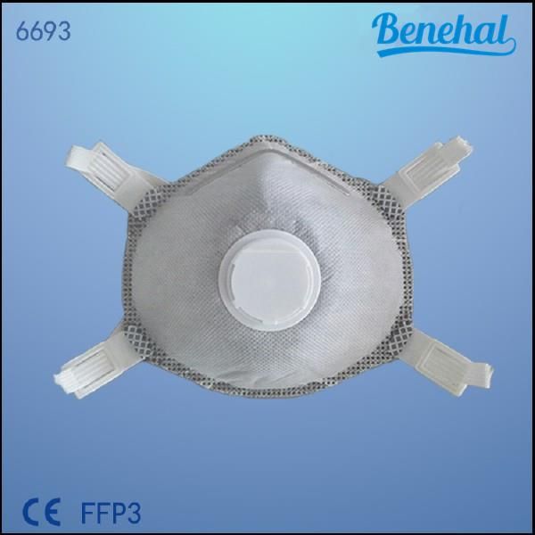 6693L - Masque FFP3 - Suzhou Sanical Protection Product Manufacturing Co. Ltd - Avec charbon actif, valve et filtre à gaz acides_0