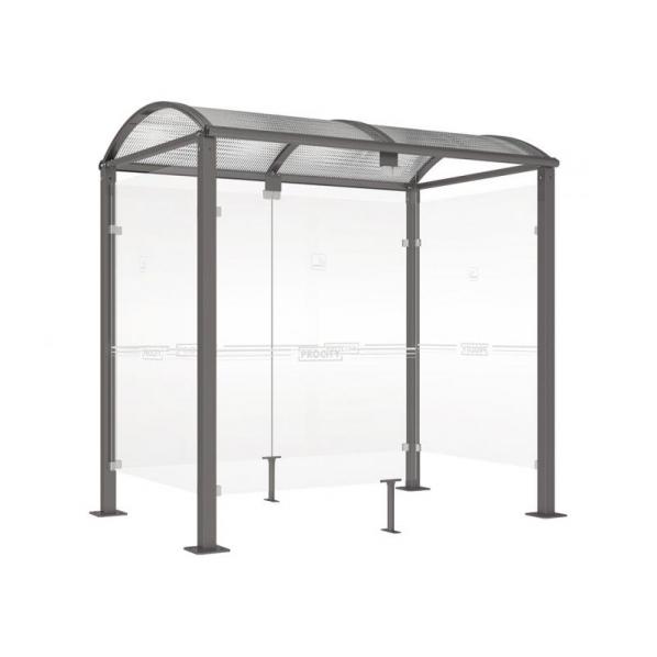 Abri fumeurs modèle Classique - PROCITY® - Longueur 2500 mm - Design solide et spacieux_0