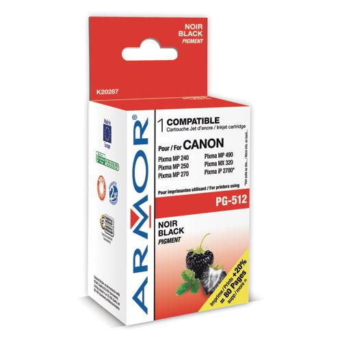 Armor - Cartouche jet d'encre compatible pour Canon noir PG-512 K20287 - Compatible avec imprimantes Pixma_0