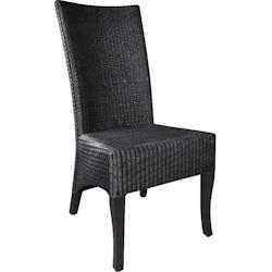 Aubry Gaspard - Chaise en loom et acajou Adlon - 48 x 63 x 103 cm - MCH1370_0