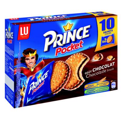 Biscuits Prince Pocket LU au chocolat, boîte de 10 sachets_0