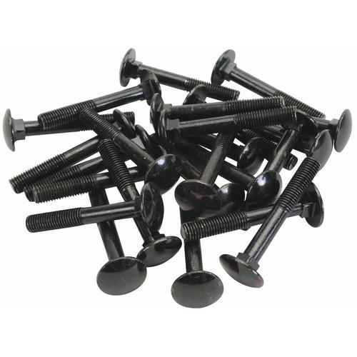 BOULONS TRCC JAPY - ACIER ZINGUÉ NOIR - FILETAGE PARTIEL - 100 PIÈCES - 8 X 70 MM BRICOZOR