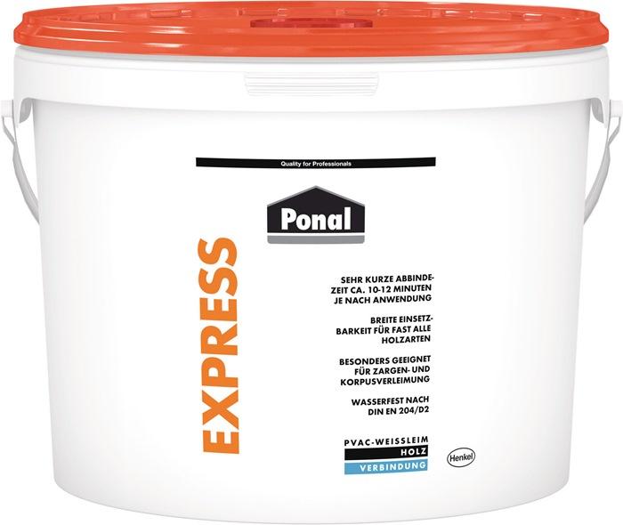 Colle à  bois Express 10 kg EN 204 : D1, D2 seau PONAL_0