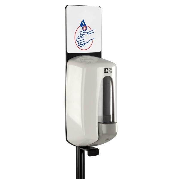 Colonne de désinfection - Distributeur manuel 900 ml inclus - Pictogramme - Rolléco_0