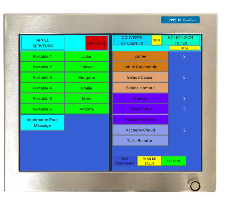 Écran cuisine KDS, idéal pour fluidifier les services et les préparations de commande - SpinChef_0