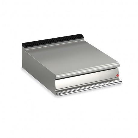 Élément de travail neutre à poser - largeur 800 mm - gamme Queen 700 - Baron - 70QNE800 - tout inox AISI 304 finition satinée_0