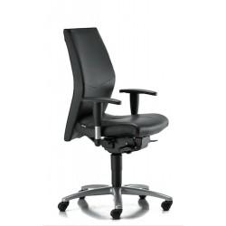 Fauteuil de direction en cuir EDEN sans têtière - Sokoa - Accoudoirs réglables_0