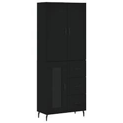 HELLOSHOP26 - Buffet bahut commode armoire meuble de rangement organisateur cuisine salle de séjour salon haut 69,5 x 34 x 180 cm bois d'ingénierie_0