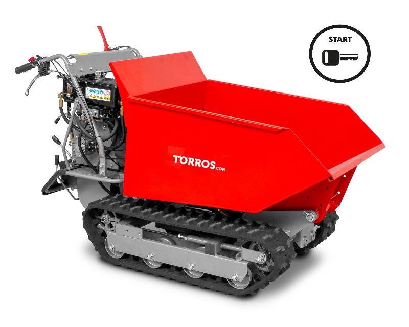 Minidumper à chenilles benne basculante 500KG 9CH 8 vitesses à démarrage électrique Torros MRD500H6E_0