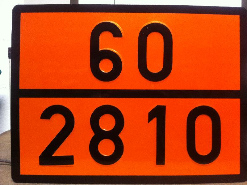 Panneau orange ADR 30×40 cm - numéros emboutis en acier galvanisé - Référence 46438_0