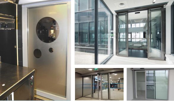 Porte vitrée automatique coulissante - E30, E60, E120, EI30, EI60, EI90 - 1 ou 2 vantaux_0