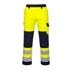 Portwest - Pantalon de travail haute visibilité MODAFLAME Jaune / Bleu Marine Taille S - S jaune MV46YNRS_0