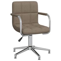 VidaXL Chaise Pivotante De Salle à Manger Taupe Tissu - gris 8720286745991_0