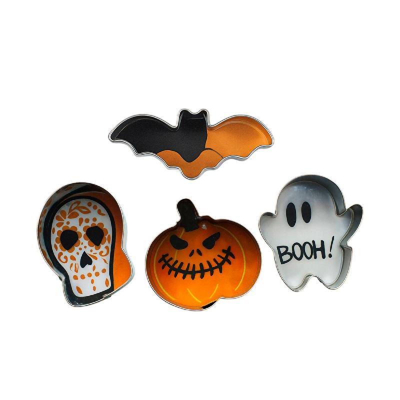 Wellhome - Ensemble de 4 emporte-pièces d'Halloween, idéal pour votre cuisine - multicolore WH16661_0