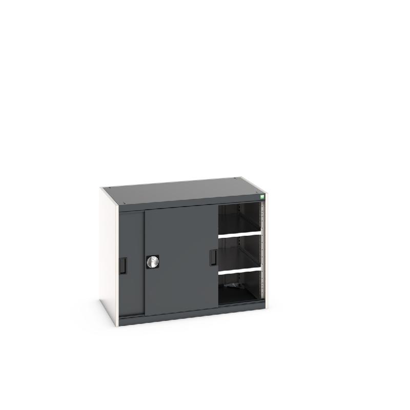 Armoire d'atelier Cubio SMS-1068-1 - Portes coulissantes - 2 tablettes - 1050x650x800mm_0