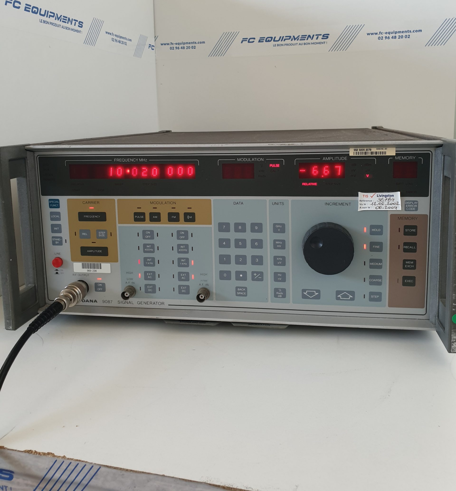 9087 - Générateur de signaux RACAL DANA - 10 kHz à 1.3 GHz - +19 dBm à -140 dBm_0
